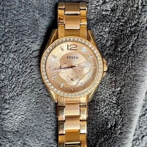 Rose Gold Fossil Watch
